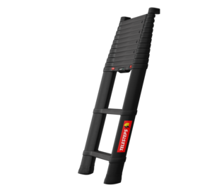 Teleskopleiter Tactical Line schwarz 4,1 m DIN EN 1147 seitlich eingezogen | © MUNK GmbH