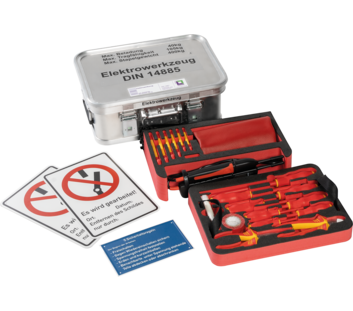 Boîte + contenu Kit d'outils électroportatifs T4 | © MUNK GmbH
