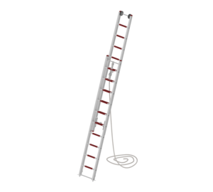 Seilzugleiter 2-teilig EN 1147 2x10 Sprossen teilweise ausgeschoben | © MUNK GmbH