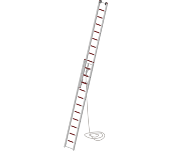 Seilzugleiter 2-teilig EN 1147 2x11 Sprossen ohne Stützen | © MUNK GmbH