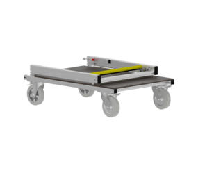 Caisson à roulettes avec unité de commande rabattable, en position rabattue | © MUNK GmbH