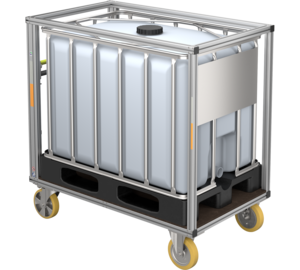 Conteneur roulant universel avec citerne IBC | © MUNK GmbH