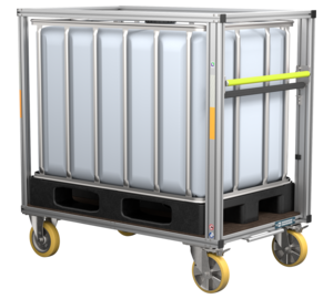 Conteneur roulant universel avec citerne IBC | © MUNK GmbH