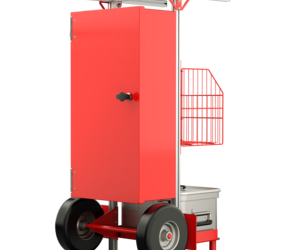 SafeCaddy® "Système d'alarme incendie mobile" sans chargement, arrière | © MUNK GmbH