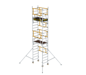 Echafaudage SG unipersonnel FlexxTower avec garde-corps avancé | © MUNK GmbH