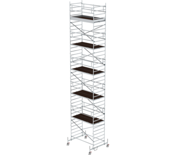 Folding scaff. 1.35x2.45m Chass. bar & double pf, pf H=10.45m | © MUNK GmbH