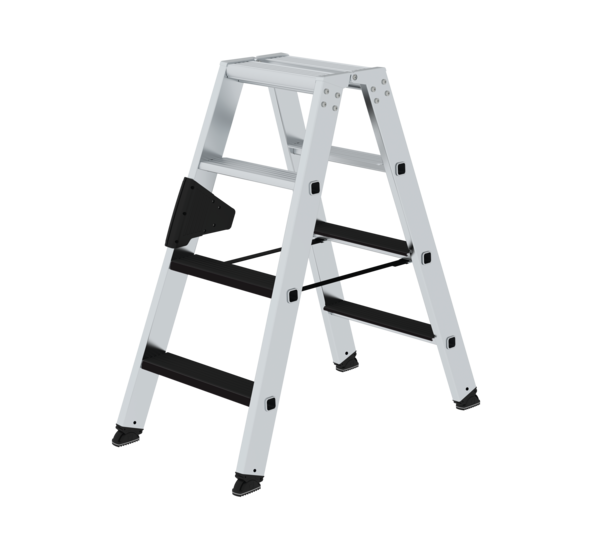 Stufen-Stehleiter beidseitig begehbar mit clip-step, 2x4 Stufen