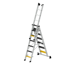 Multi-purpose ladder with steps, 3-section | © MUNK GmbH
