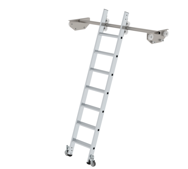 Shelf ladder mobile for double shelf, 7 steps | © MUNK GmbH