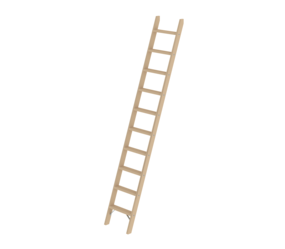 Step straight ladder wood w/o stabiliser, 10 steps | © MUNK GmbH