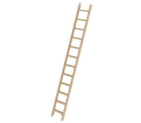 Stufen-Anlegeleiter Holz ohne Traverse, 12 Stufen | © MUNK GmbH