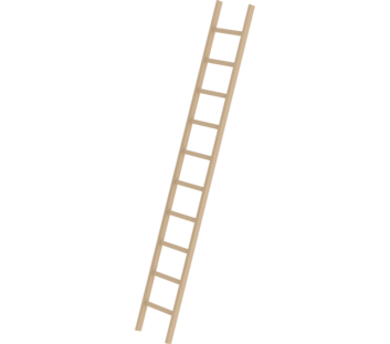 Straight ladder wood w/o stabiliser, 10 rungs | © MUNK GmbH