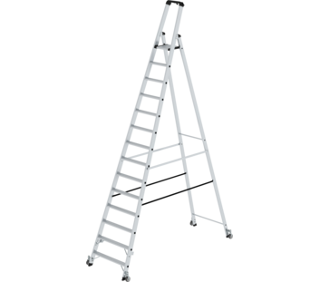 2-sided ladder, 1-sided access w. castors, 14 st. | © MUNK GmbH