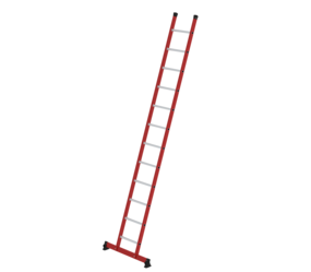 Sprossen-Anlegeleiter GFK/Alu mit nivello® Traverse 12 Stufen | © MUNK GmbH