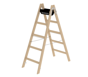 Sprossen-Stehleiter Holz, 2x5 Sprossen | © MUNK GmbH