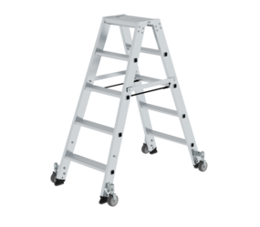 Double-sided ladder, 2-sided acc w.castors 2x5 st. | © MUNK GmbH