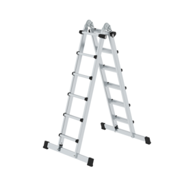 Teleskopleiter 4-teilig mit Traverse, 4x6 Sprossen | © MUNK GmbH