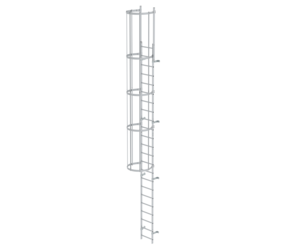Sing.fl. vertical ladder w.bk prot.anod.alu.7.64m | © MUNK GmbH