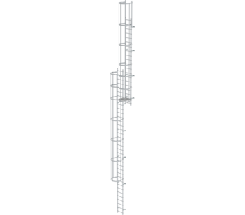 Multi.fl.vertical ladder w.bk prot.anod.alu.14.64m | © MUNK GmbH