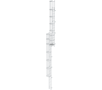 Multi.fl.vertical ladder w.bk prot.anod.alu.15.48m | © MUNK GmbH