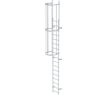 Sing.fl. vertical ladder w.bk prot.br.alu.5.96m | © MUNK GmbH