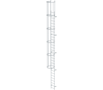 Sing.fl. vertical ladder w.bk prot.br.alu.9.60m | © MUNK GmbH