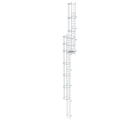 Multi.fl. vertical ladder w.bk prot.br.alu.13.80m | © MUNK GmbH