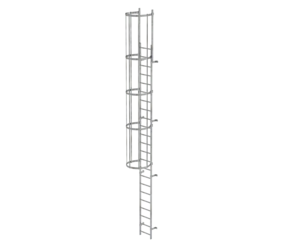 Sing.fl. vertical ladder w.bk prot.gal.st.7.64m | © MUNK GmbH
