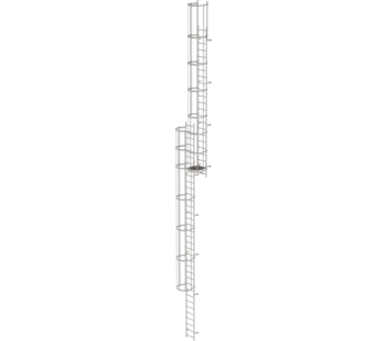 Multi.fl. vertical ladder w.bk prot.st.st.15.48m | © MUNK GmbH