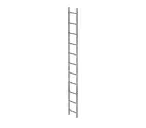 Shaft ladder, galv. st., 300 mm clear width 11 rgs | © MUNK GmbH