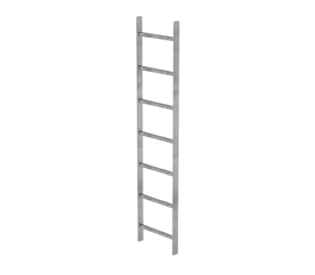 Shaft ladder, galv. st., 400 mm clear width 7 rgs | © MUNK GmbH