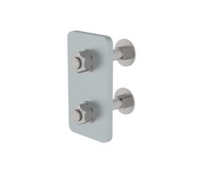 Rail fastening for ladder rungs, galv. steel | © MUNK GmbH