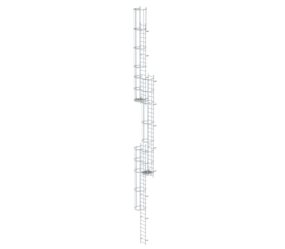 Mult-fl.vert. ladder w.back prot, br. alu 17.16 m | © MUNK GmbH