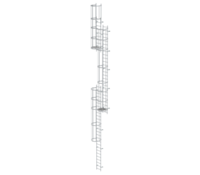 Mult-fl.vert. ladder w.back prot, anod.alu 14.36 m | © MUNK GmbH