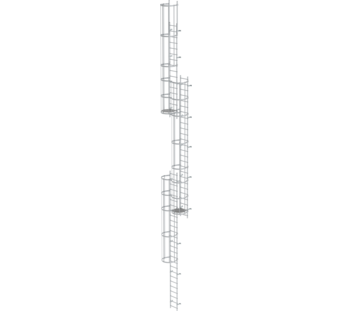Mult-fl.vert. ladder w.back prot, anod.alu 16.32 m | © MUNK GmbH