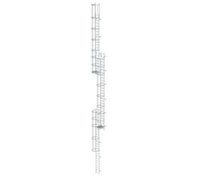 Mult-fl.vert. ladder w.back prot, anod.alu 18.84 m | © MUNK GmbH