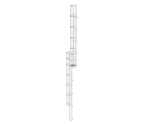 Mult-fl.vert. ladder w.back prot, anod.alu 16.32 m | © MUNK GmbH
