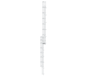 Mult-fl.vert. ladder w.back prot, anod.alu 19.96 m | © MUNK GmbH