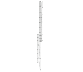 Mult-fl.vert. ladder w.back prot, gal.stl. 19.96 m | © MUNK GmbH