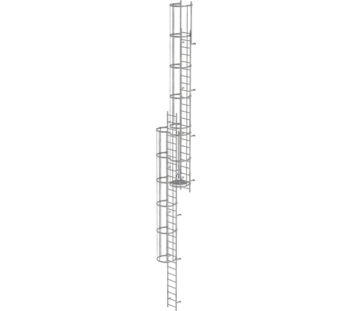 Mult-fl.vert. ladder w.back prot, gal.stl. 12.96 m | © MUNK GmbH