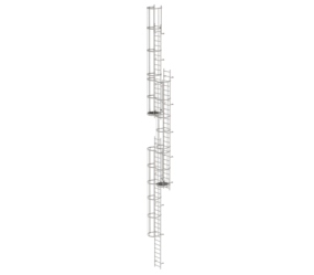 Mult-fl.vert. ladder w.back prot, st.stl. 16.32 m | © MUNK GmbH