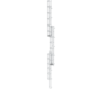Mult-fl.vert. ladder w.back prot, anod.alu 18.84 m | © MUNK GmbH