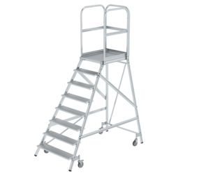 Plat.stairs,1-sid.acc. spr-load.cast. gr. alu,8 st | © MUNK GmbH