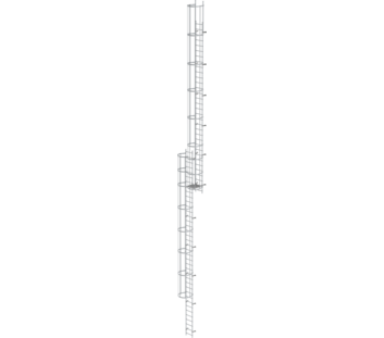Mult-fl.vert. ladder w.back prot, anod.alu 19.12 m | © MUNK GmbH