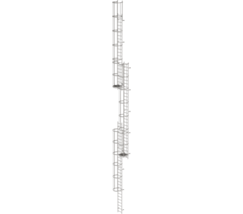 Mult-fl.vert. ladder w.back prot, st.stl. 18.84 m | © MUNK GmbH