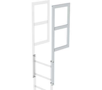 Ausst.-Holm m. Geländeransatz Alu blank 1600 mm | © MUNK GmbH