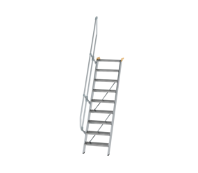 Treppe 60° St.br. 600 mm, 9 St., Alu ger. | © MUNK GmbH