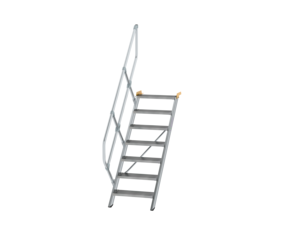 Treppe 45° St.br. 600 mm, 7 St., Alu ger. | © MUNK GmbH