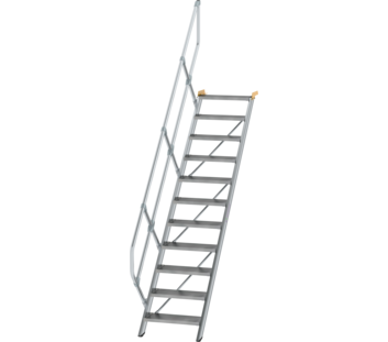 Treppe 45° St.br. 600 mm, 11 St., Alu ger. | © MUNK GmbH