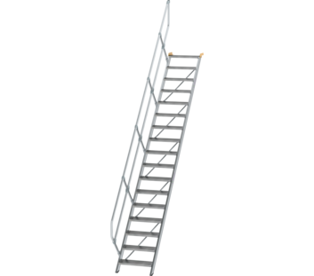 Treppe 45° St.br. 600 mm, 17 St., Alu ger. | © MUNK GmbH